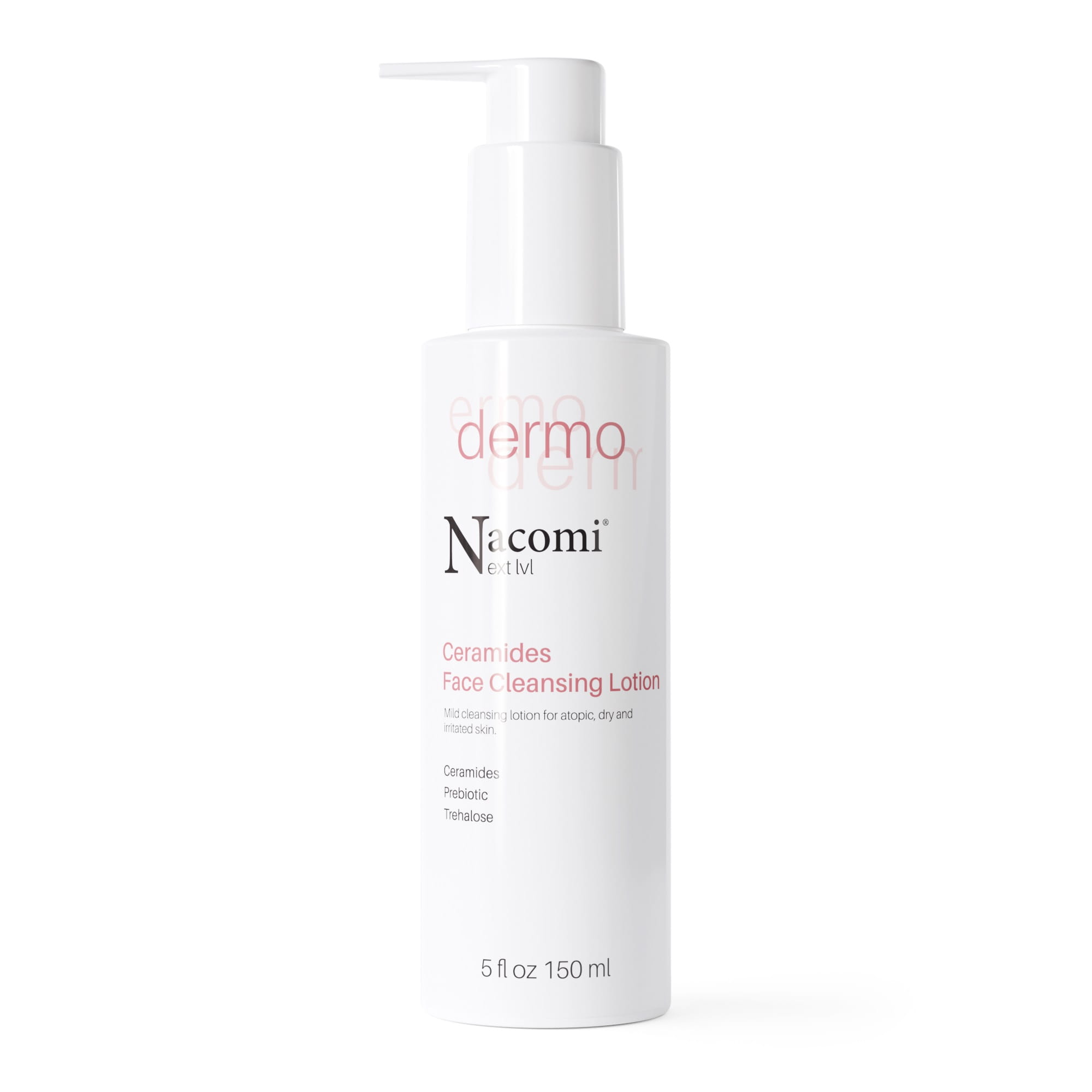Nacomi Next Lvl Dermo - Łagodna emulsja oczyszczająca do cery atopowej, suchej i podrażnionej 150 ml