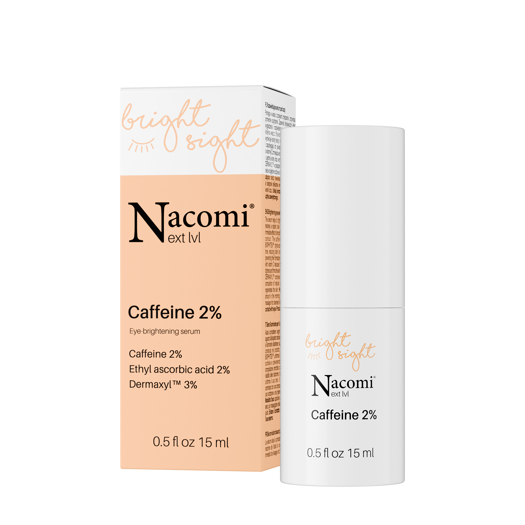 Nacomi Next Lvl - Serum pod oczy rozświetlające z kofeiną 2% 15ml