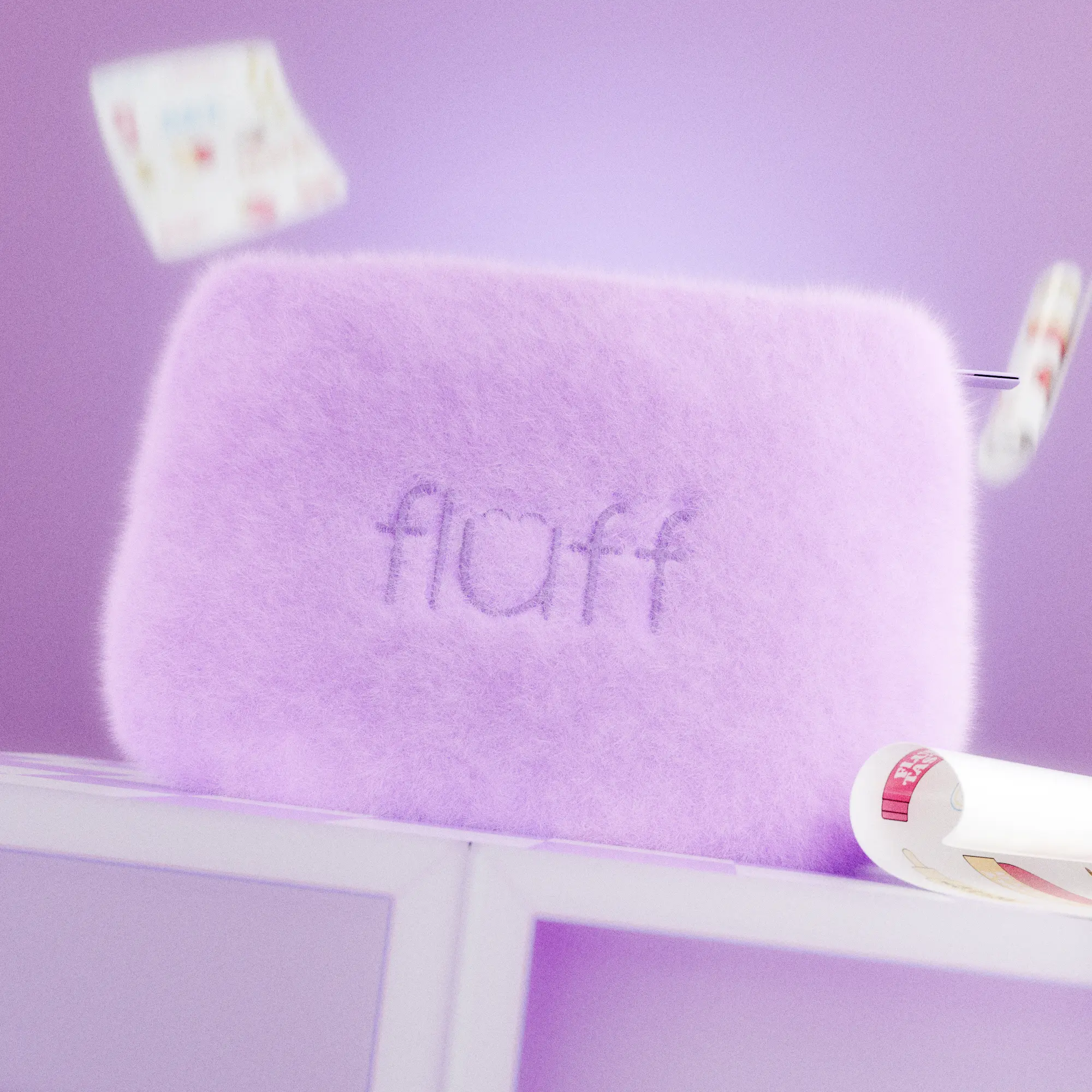 Fluff - Kosmetyczka Beauty Kit - fioletowa
