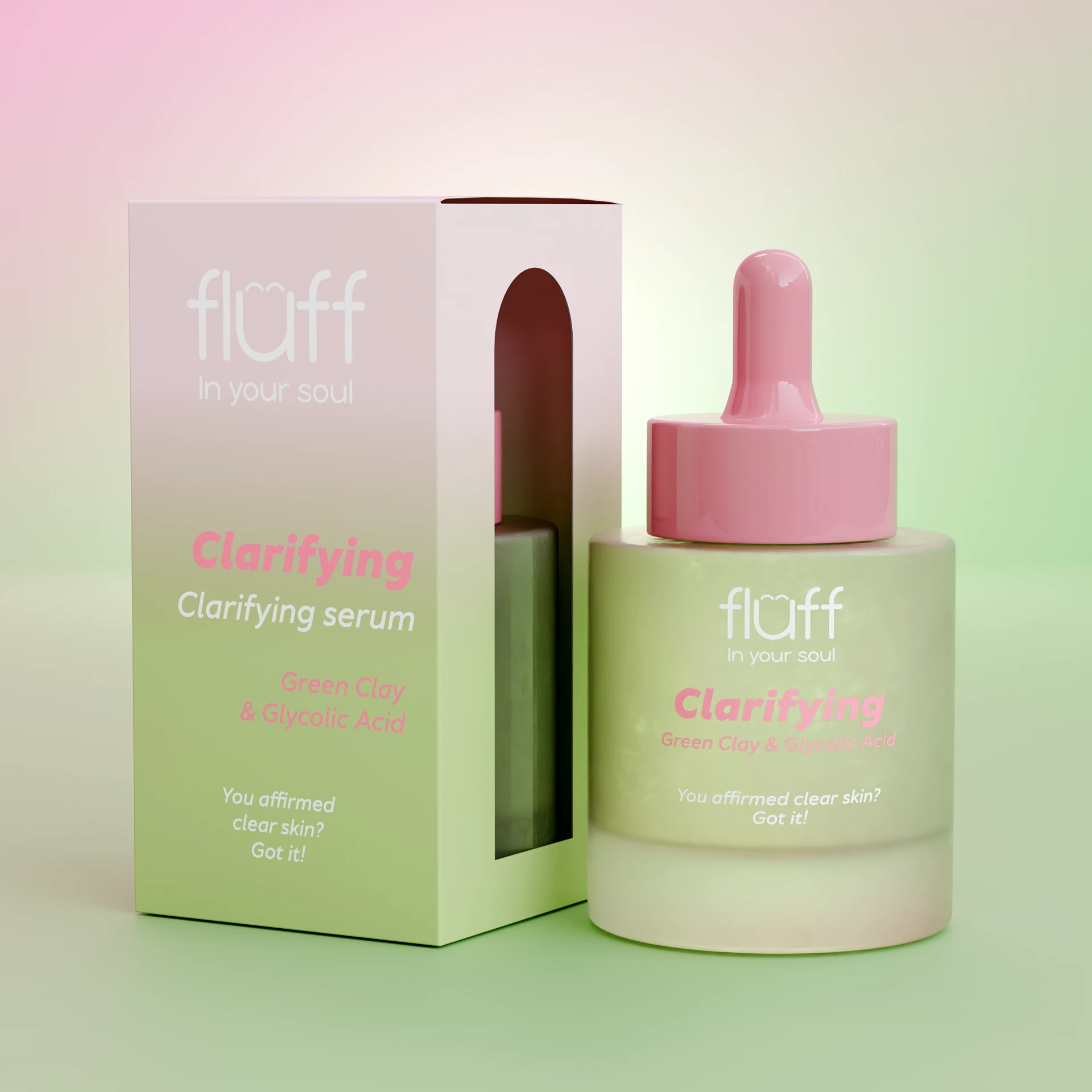 Serum oczyszczające z glinką zieloną  i kwasem glikolowym 30ml