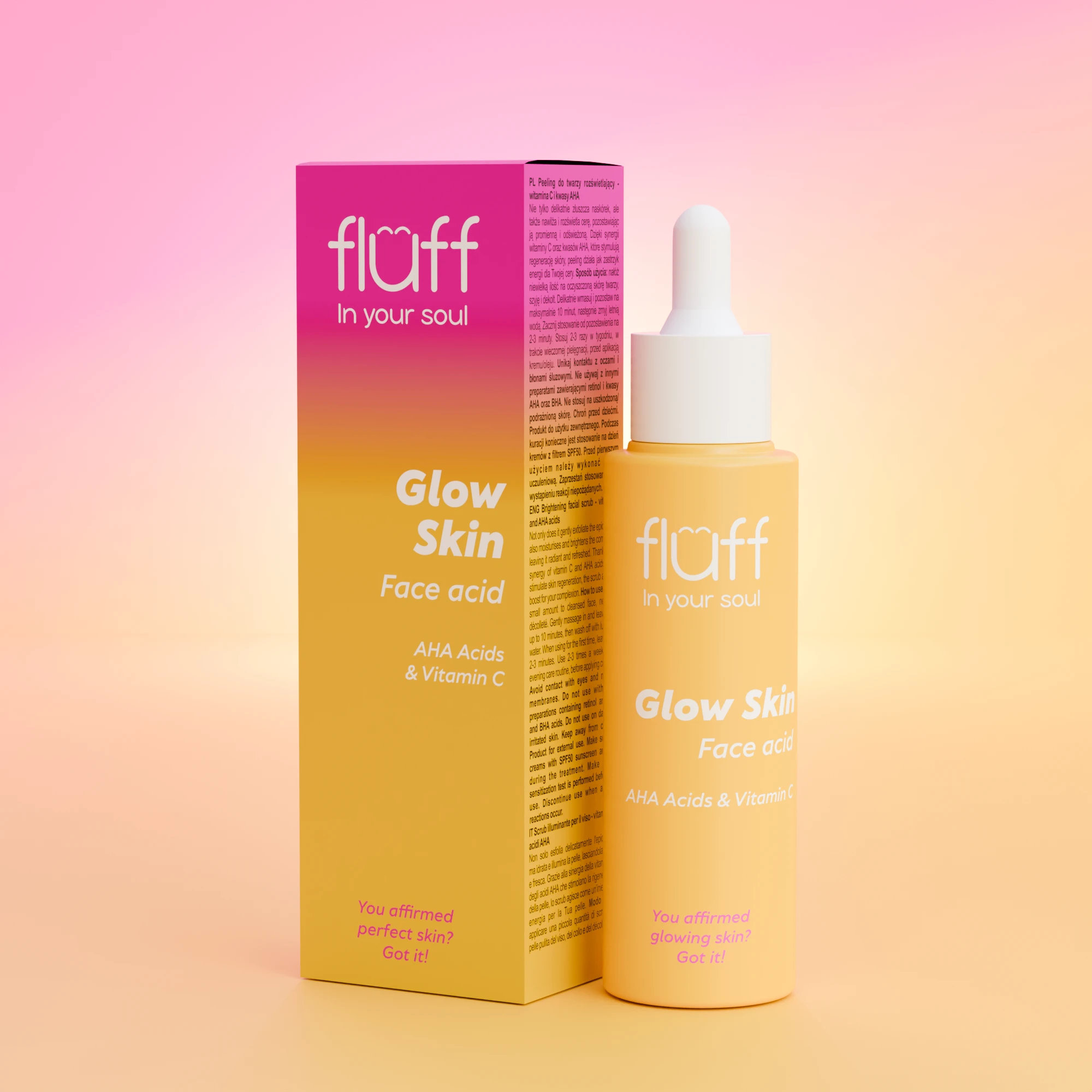 Peeling do twarzy rozświetlający -  witamina C i kwasy AHA 40ml