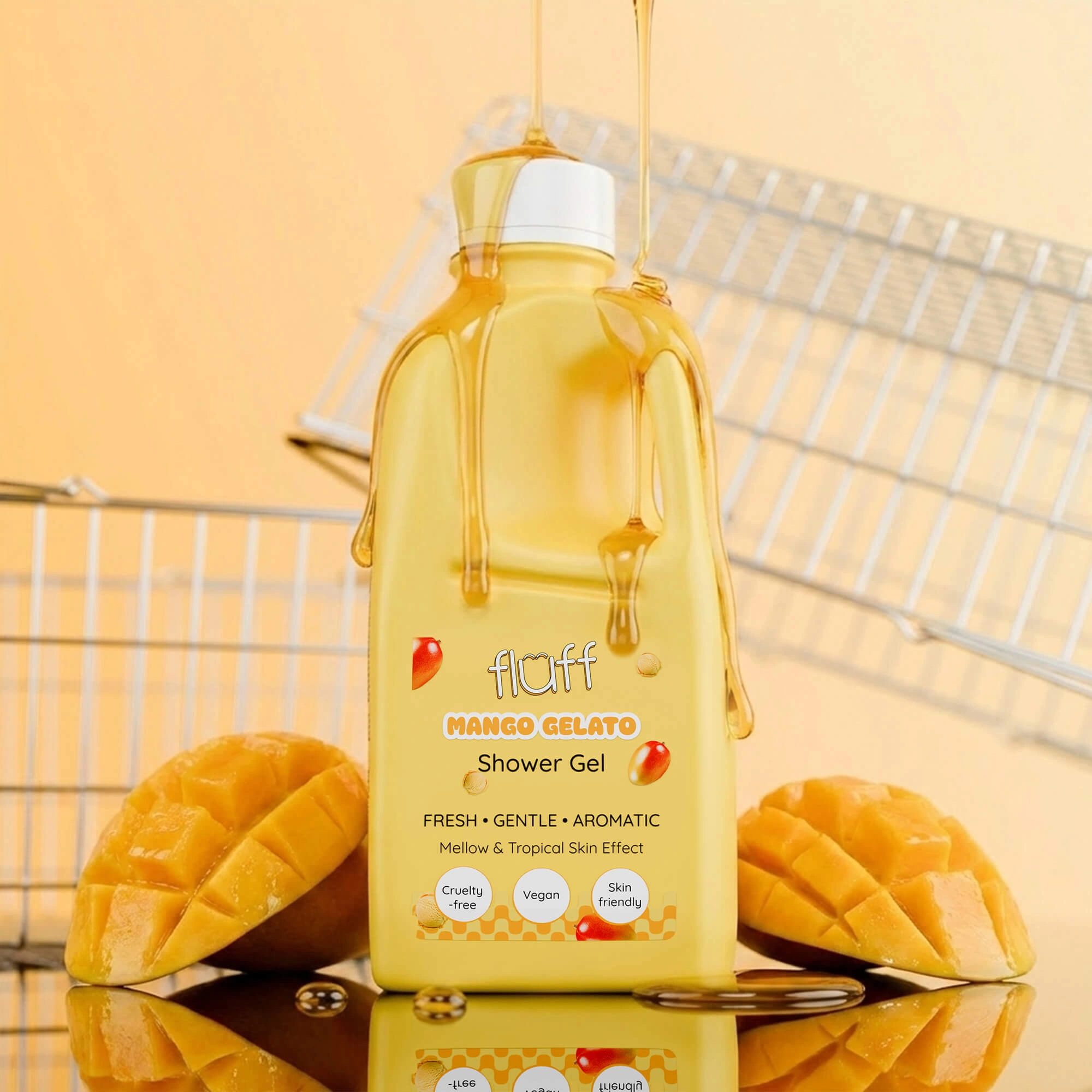 FLUFF - Żel do mycia ciała - MANGO GELATO 500ml